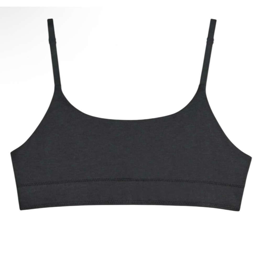 Allbirds Anytime Bralette Natural Black‎ Organic Cotton  XS Womens Athletic NIB